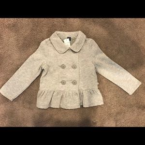 Baby Gap Sweatshirt Ruffle Jacket Blazer